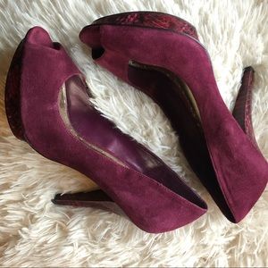 BCBG Girls Maroon Python Platform